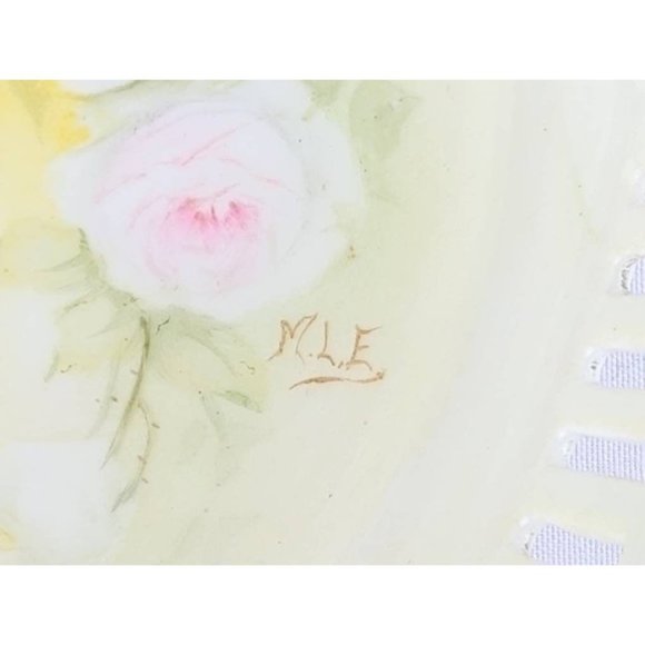 Antique 1890s Porcelain Openwork Vanity Dish Lattice Reticulated Porcelain Bowl - Picture 5 of 10